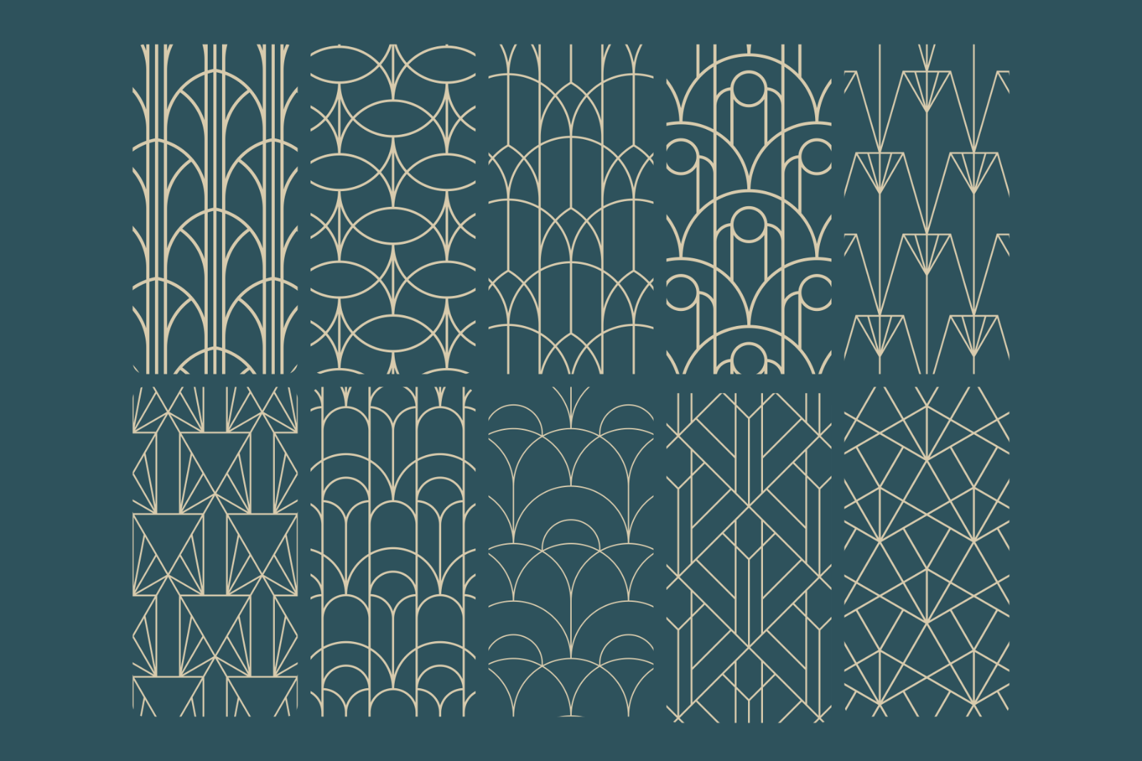 Geometric Art Deco Patterns — image 7