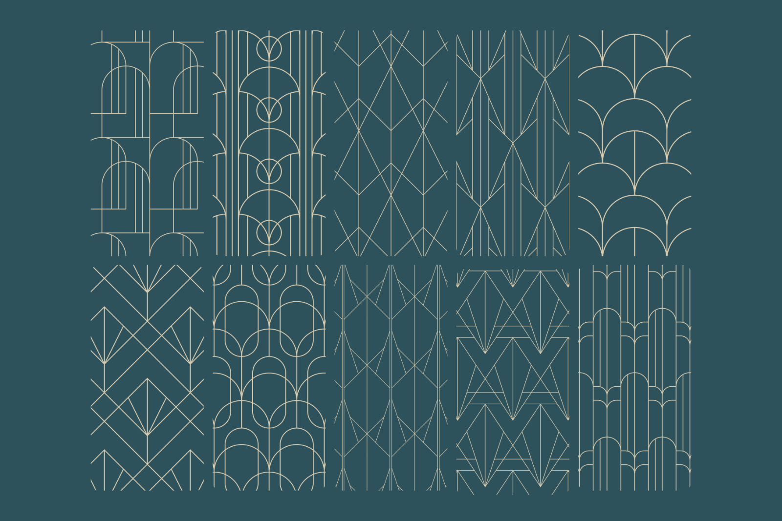 Geometric Art Deco Patterns — image 9