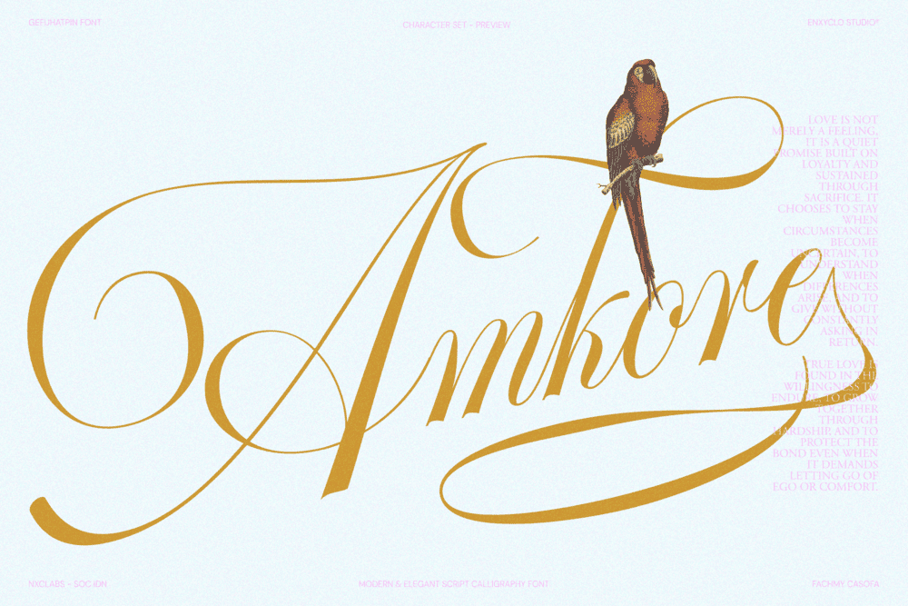 GEFUHATPIN — Elegant Calligraphy Font