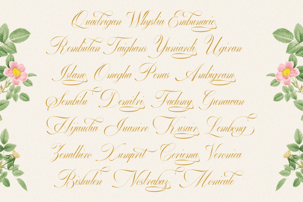 GEFUHATPIN — Elegant Calligraphy Font