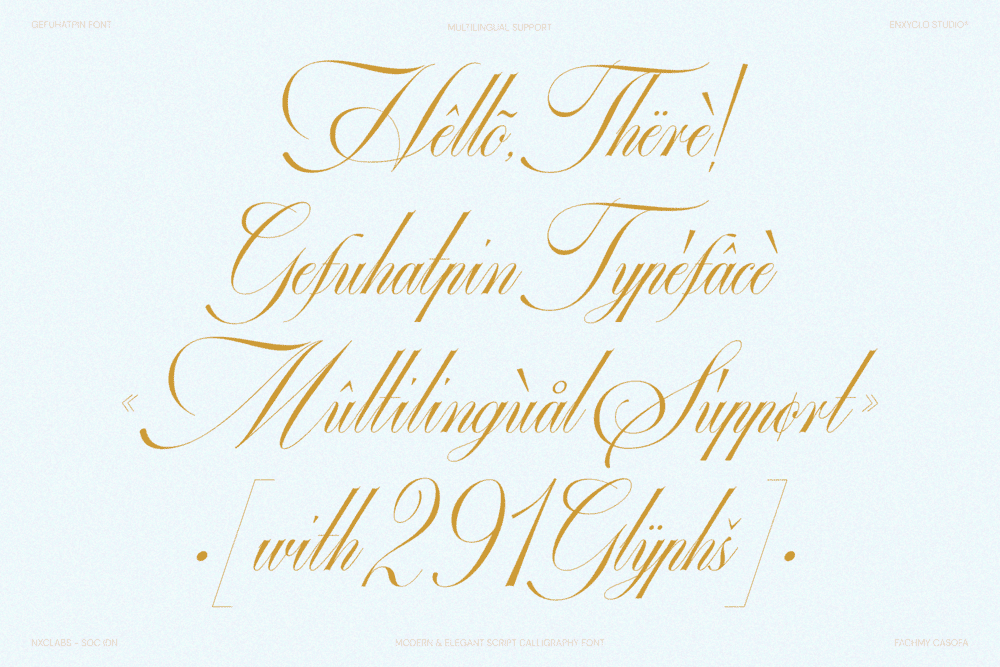 GEFUHATPIN — Elegant Calligraphy Font