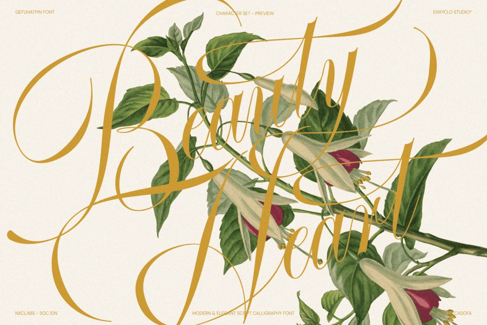 GEFUHATPIN — Elegant Calligraphy Font — image 4