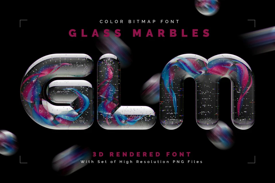 Glass Marbles — Color Bitmap Font