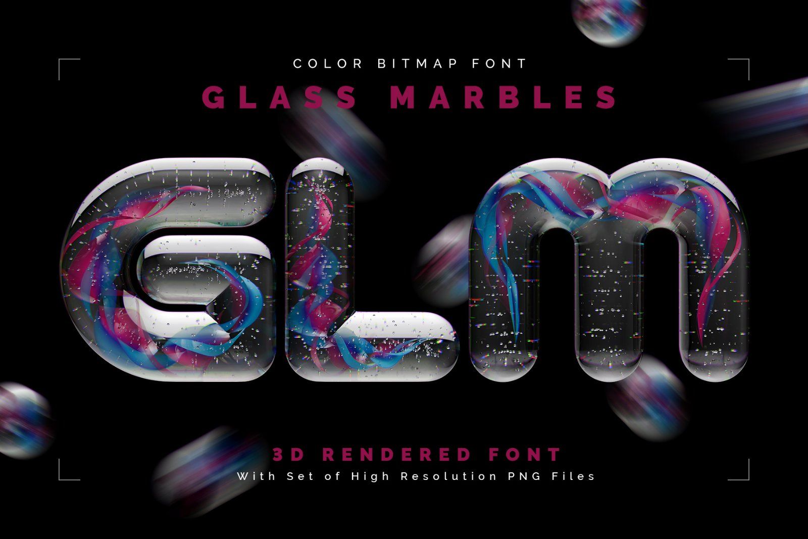 Glass Marbles — Color Bitmap Font — image 1