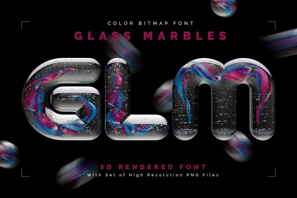 Glass Marbles — Color Bitmap Font