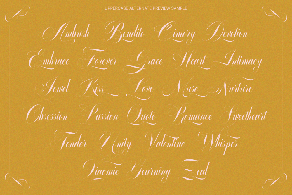 GLOWING ROMANCE — Calligraphy Luxury Font