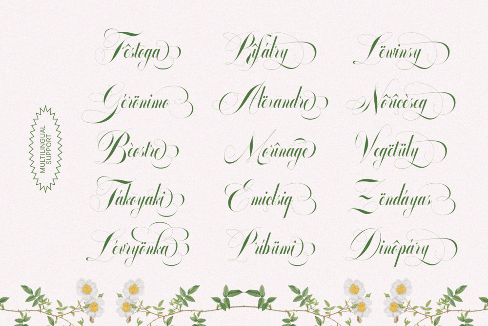 GLOWING ROMANCE — Calligraphy Luxury Font