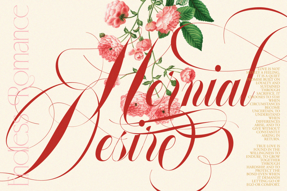 GLOWING ROMANCE — Calligraphy Luxury Font