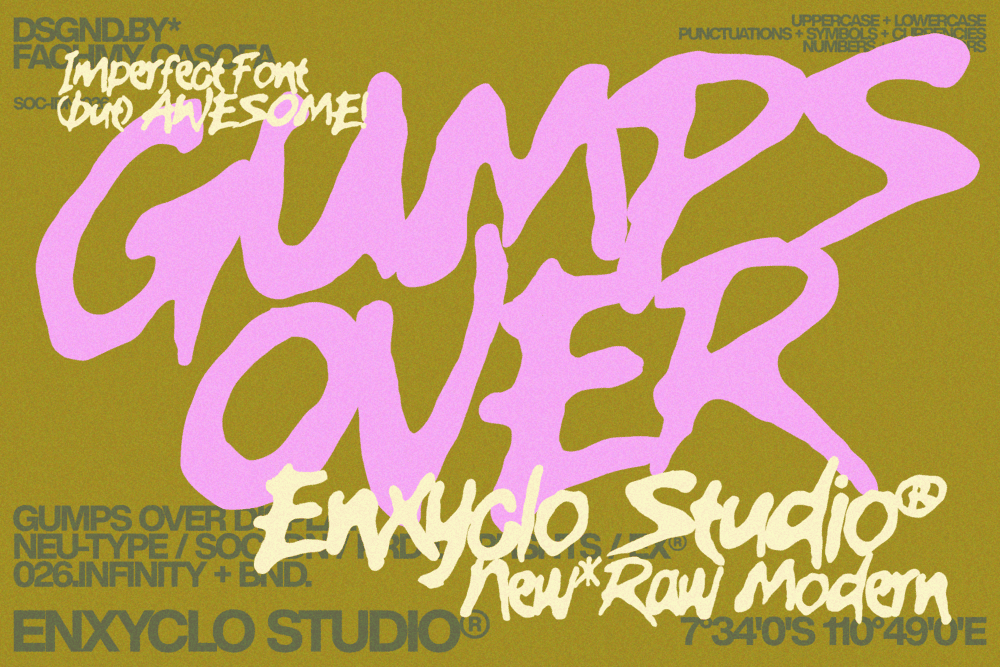 GUMPS OVER — Raw Branding Font — image 1