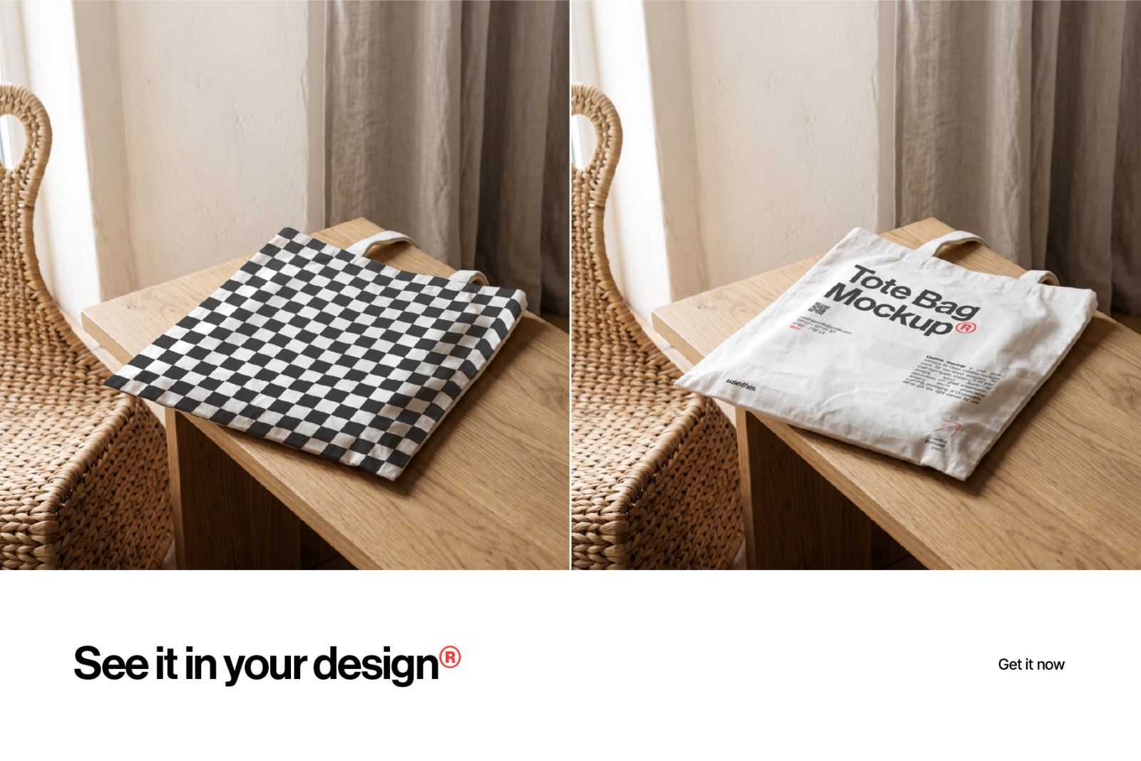 Rattan Studio Poster & Tote Bag Mockup Bundle — image 8