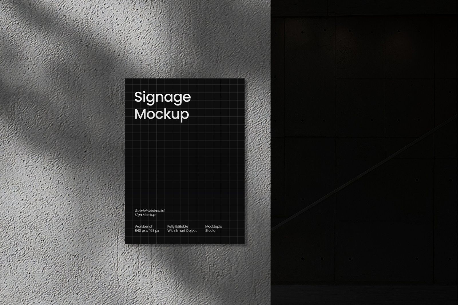 Gabriel Minimalist Signage Mockup