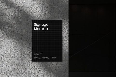Gabriel Minimalist Signage Mockup