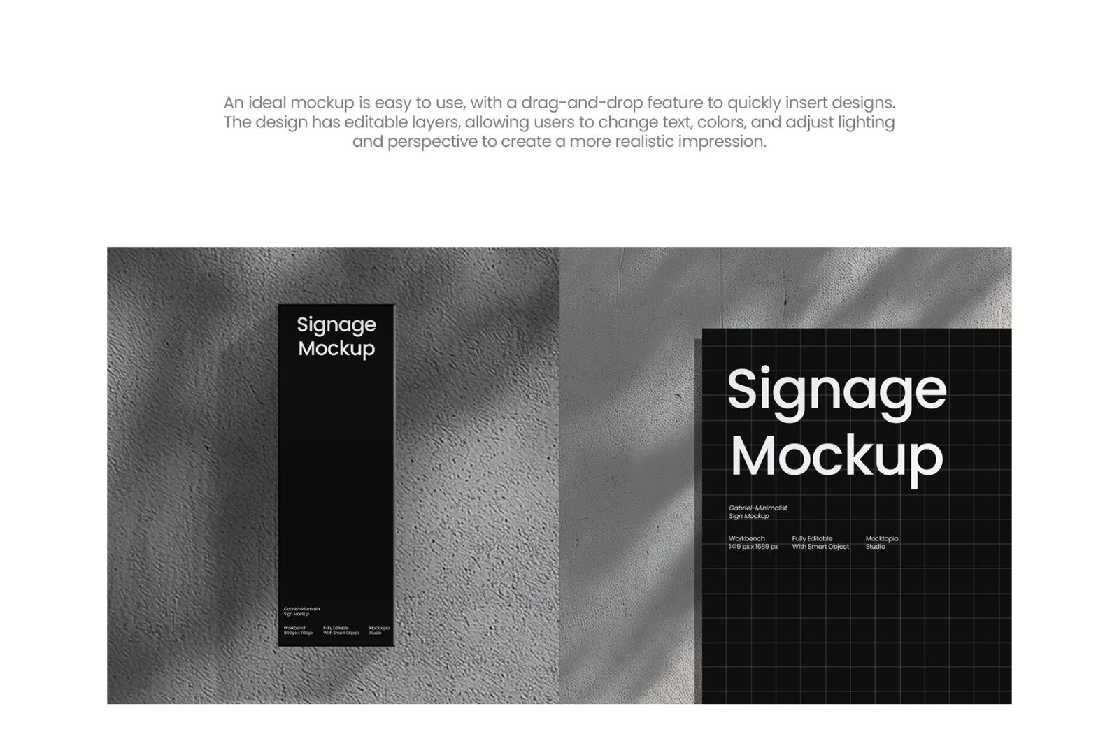 Gabriel Minimalist Signage Mockup