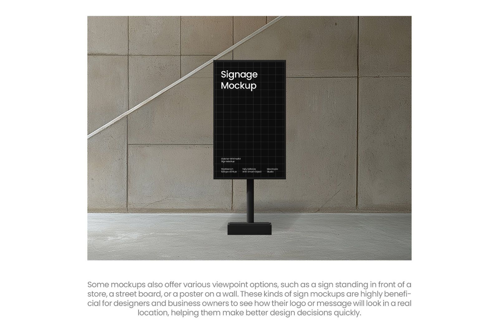 Gabriel Minimalist Signage Mockup