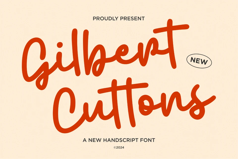 Gilbert Cuttons - Monoline Handscript Font