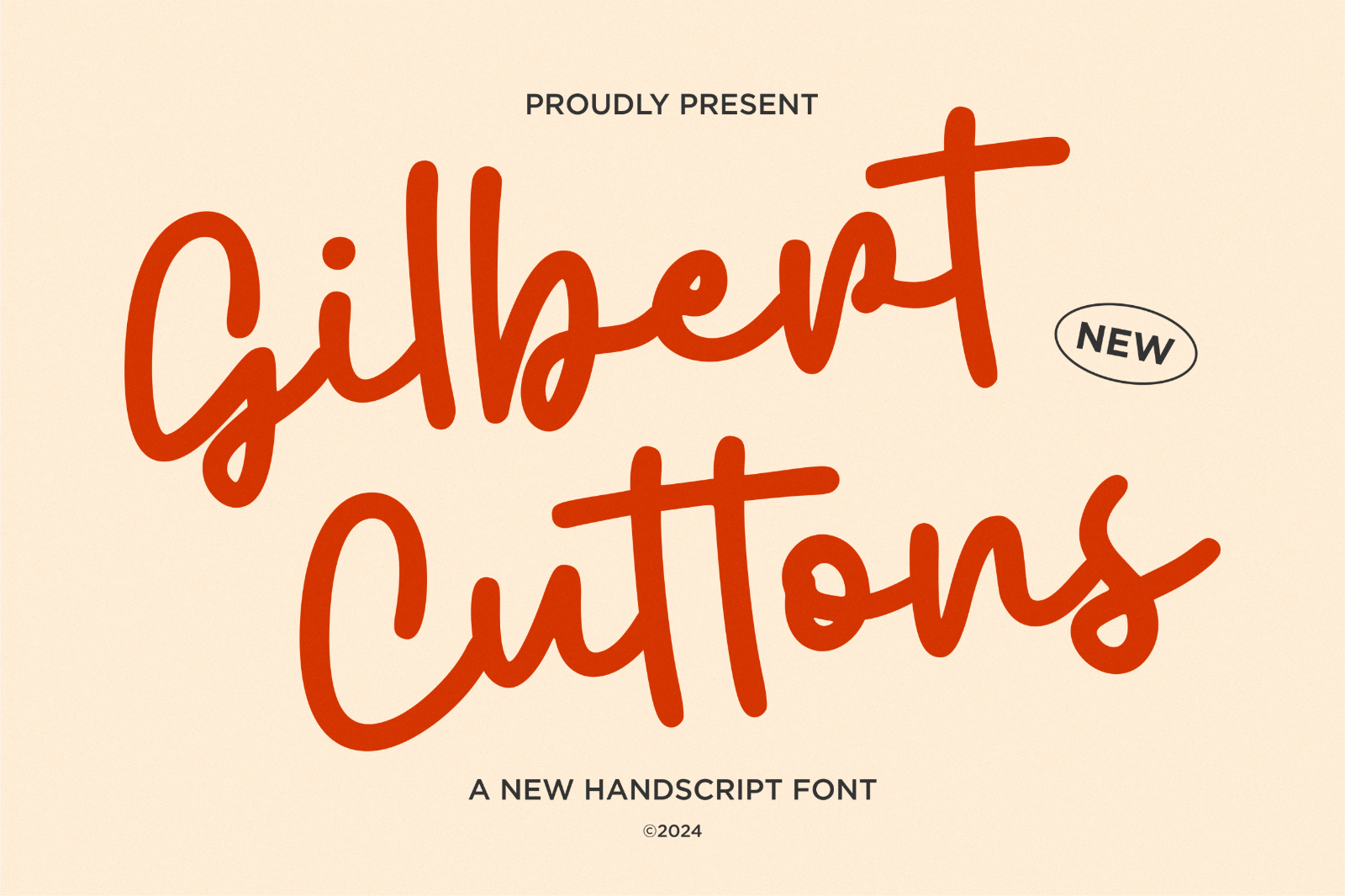 Gilbert Cuttons - Monoline Handscript Font