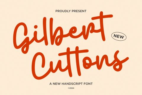 Gilbert Cuttons - Monoline Handscript Font