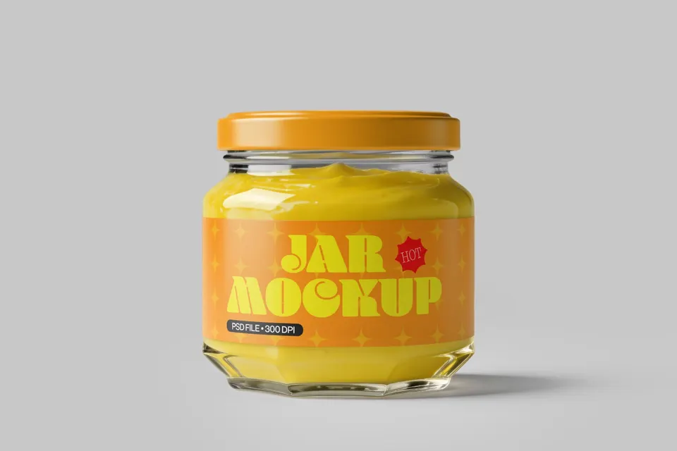 Glass Jar Mockup