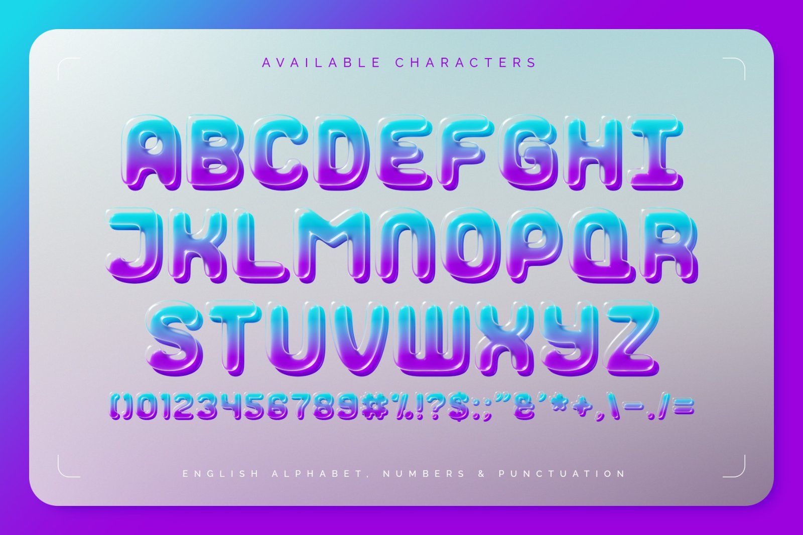 Glassy Drop - Color Bitmap Font — image 3