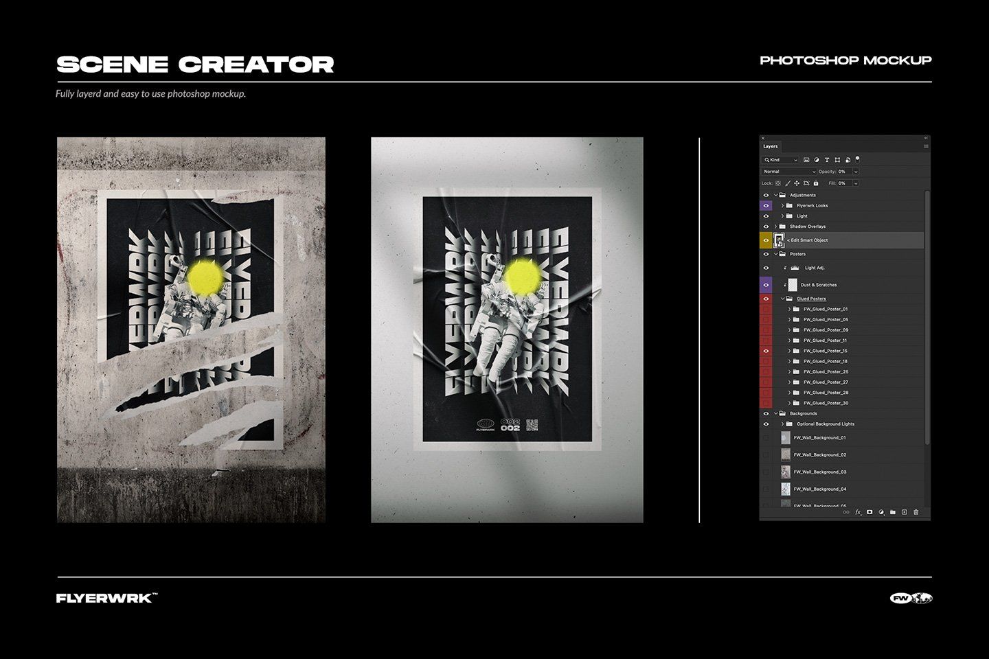 Glued Poster Textures