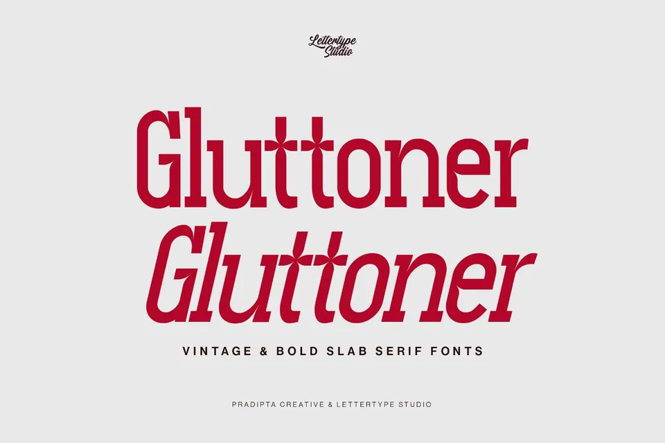 Gluttoner Vintage & Bold Slab Serif