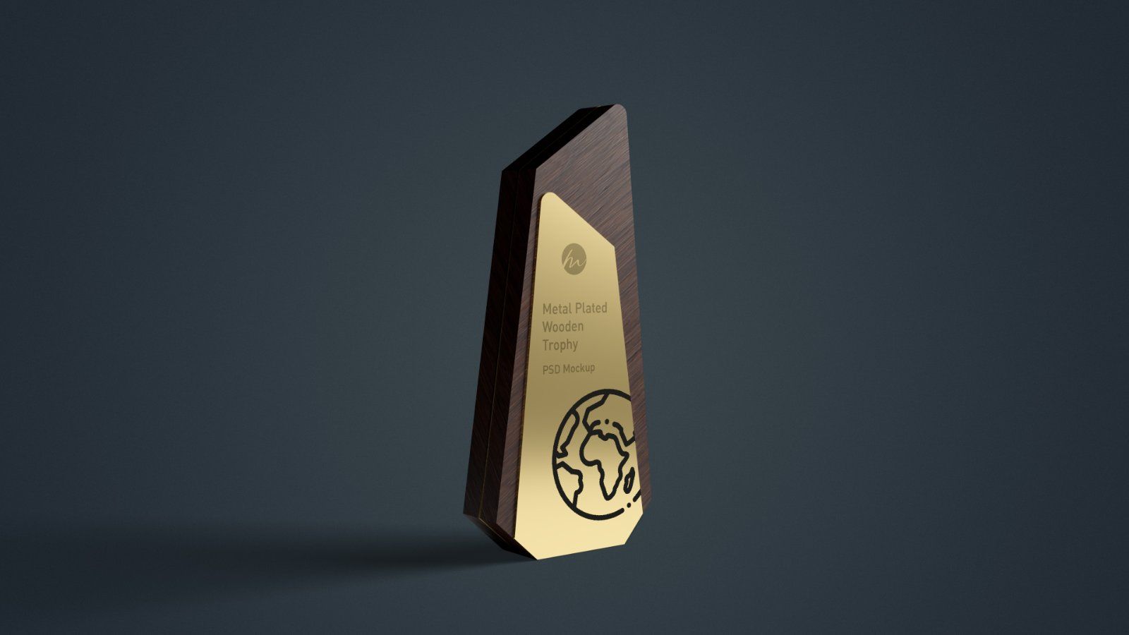 Gold Plated Wooden Trophy - 3 PSDs — image 2