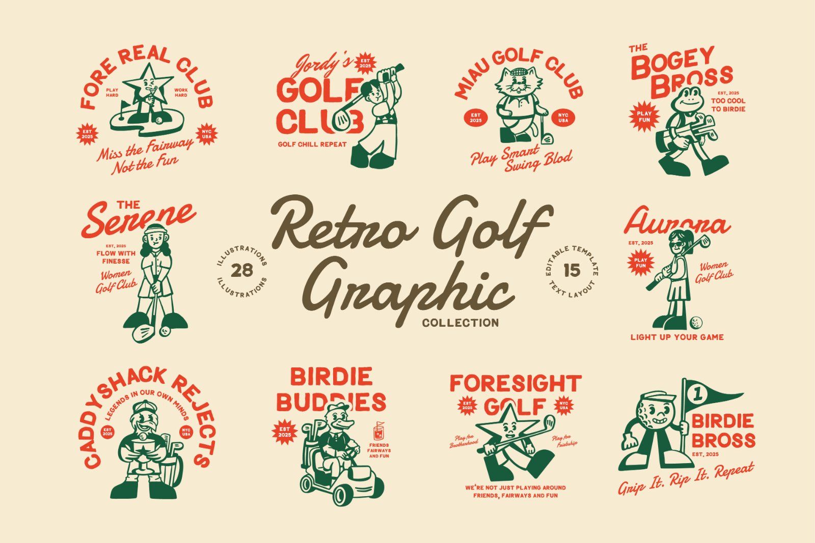Mascot Golf Graphic — image 1