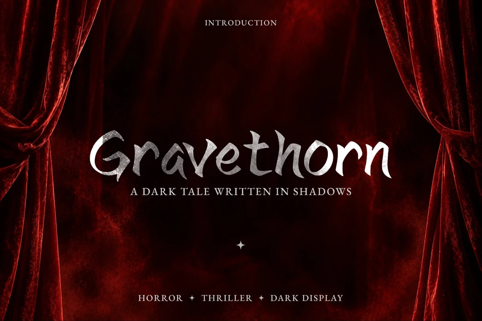 Font Gravethorn — Dark Gothic Display Typeface