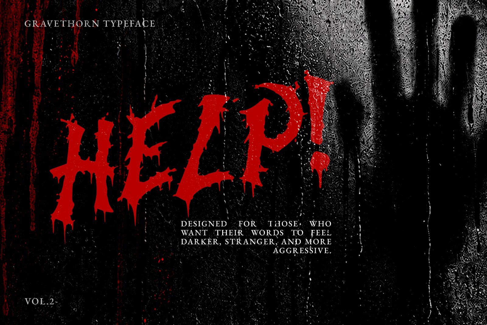 Font Gravethorn Vol. 2 — Distressed Horror Display Typeface — image 2
