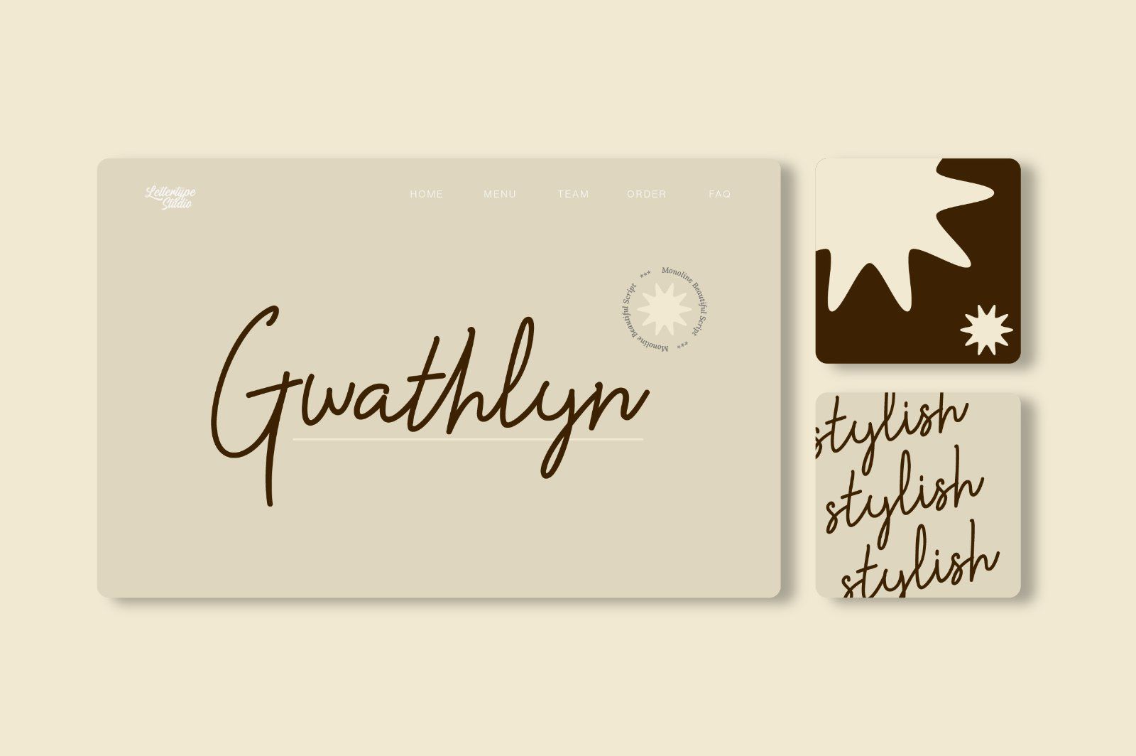 Gwathlyn Beauty Monoline Font — image 10