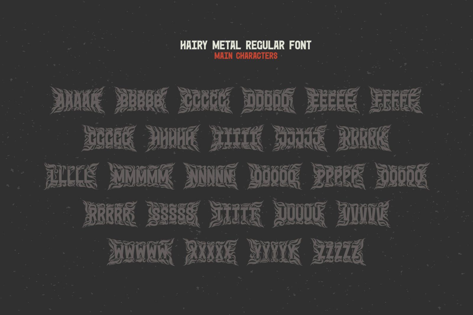 Hairy Metal - Hardcore Font — image 8