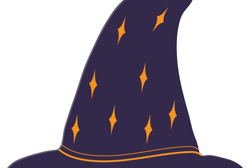 Halloween Witch Hat with Twinkling Stars