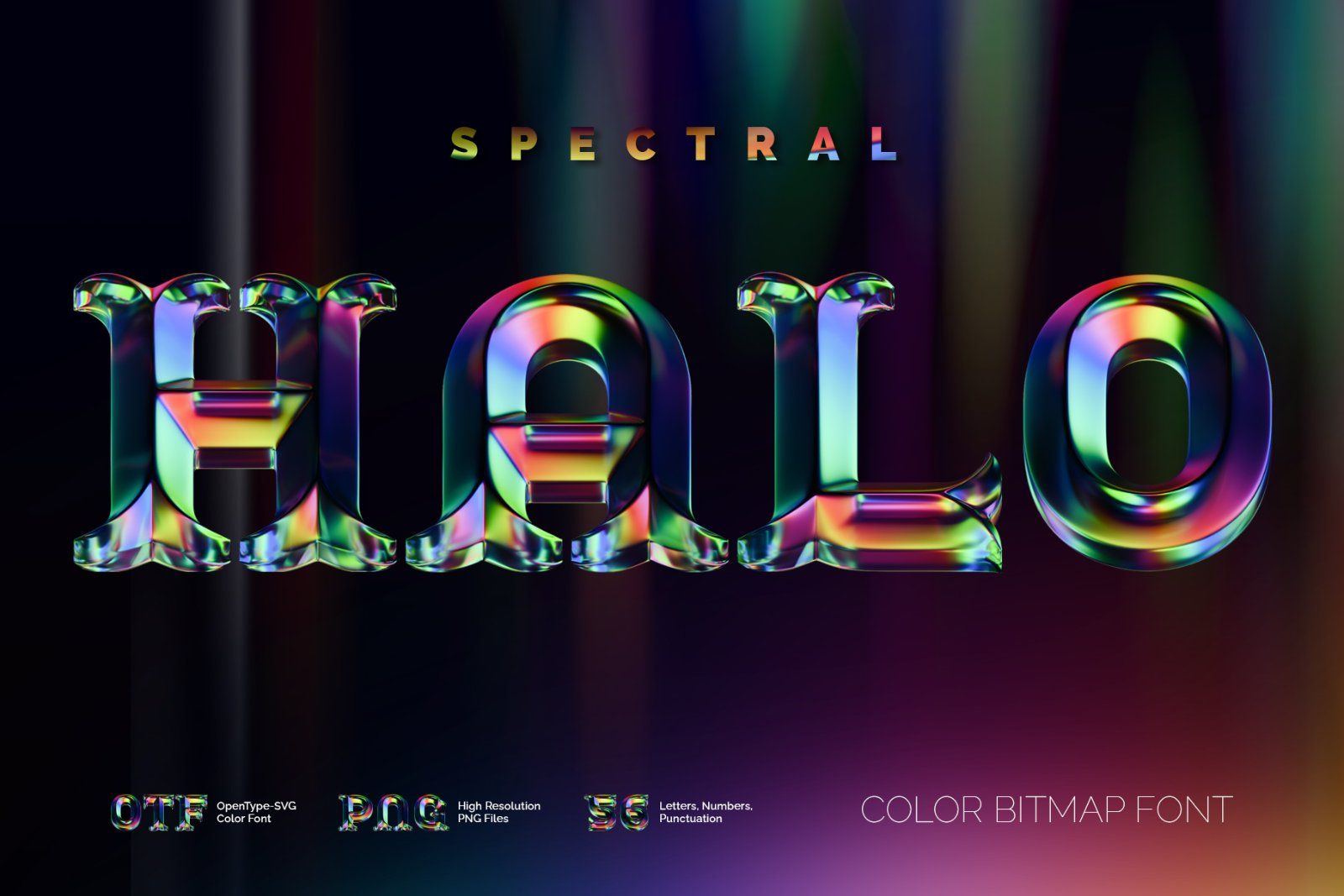 Spectral Halo - Color Bitmap Font — image 1