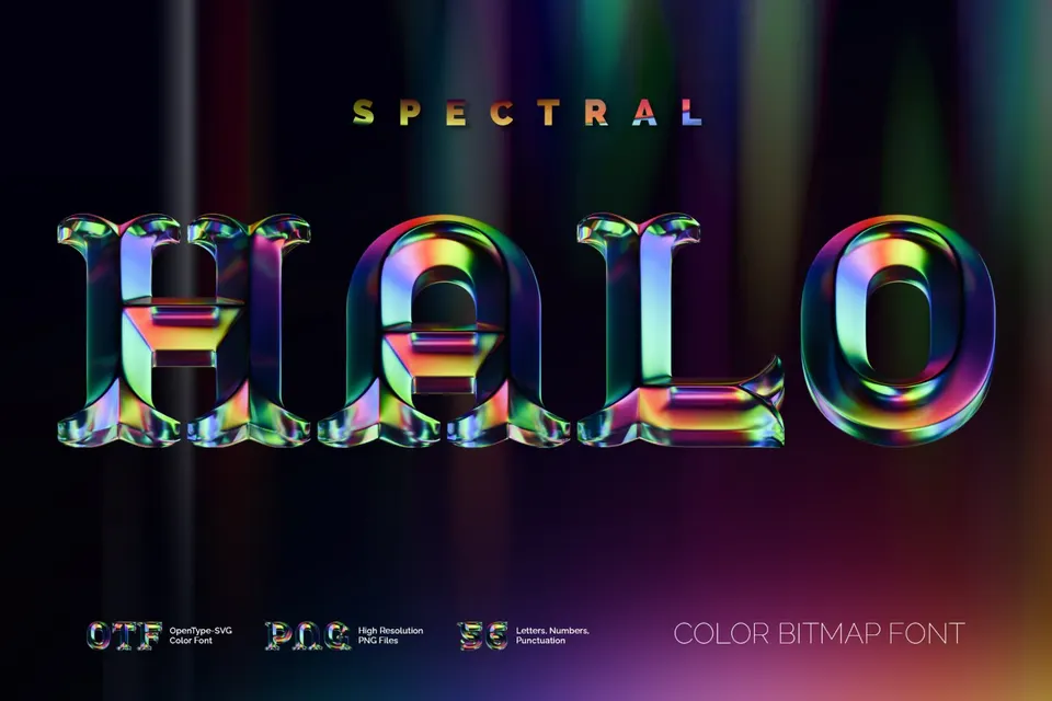 Spectral Halo - Color Bitmap Font