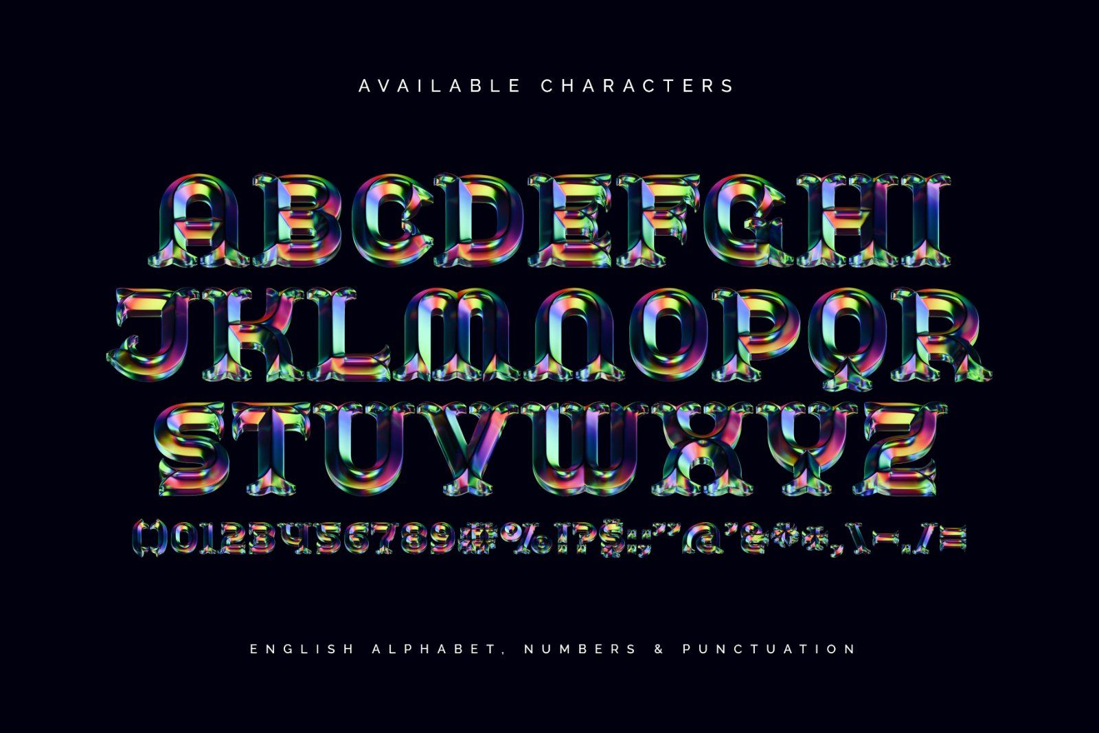 Spectral Halo - Color Bitmap Font — image 4