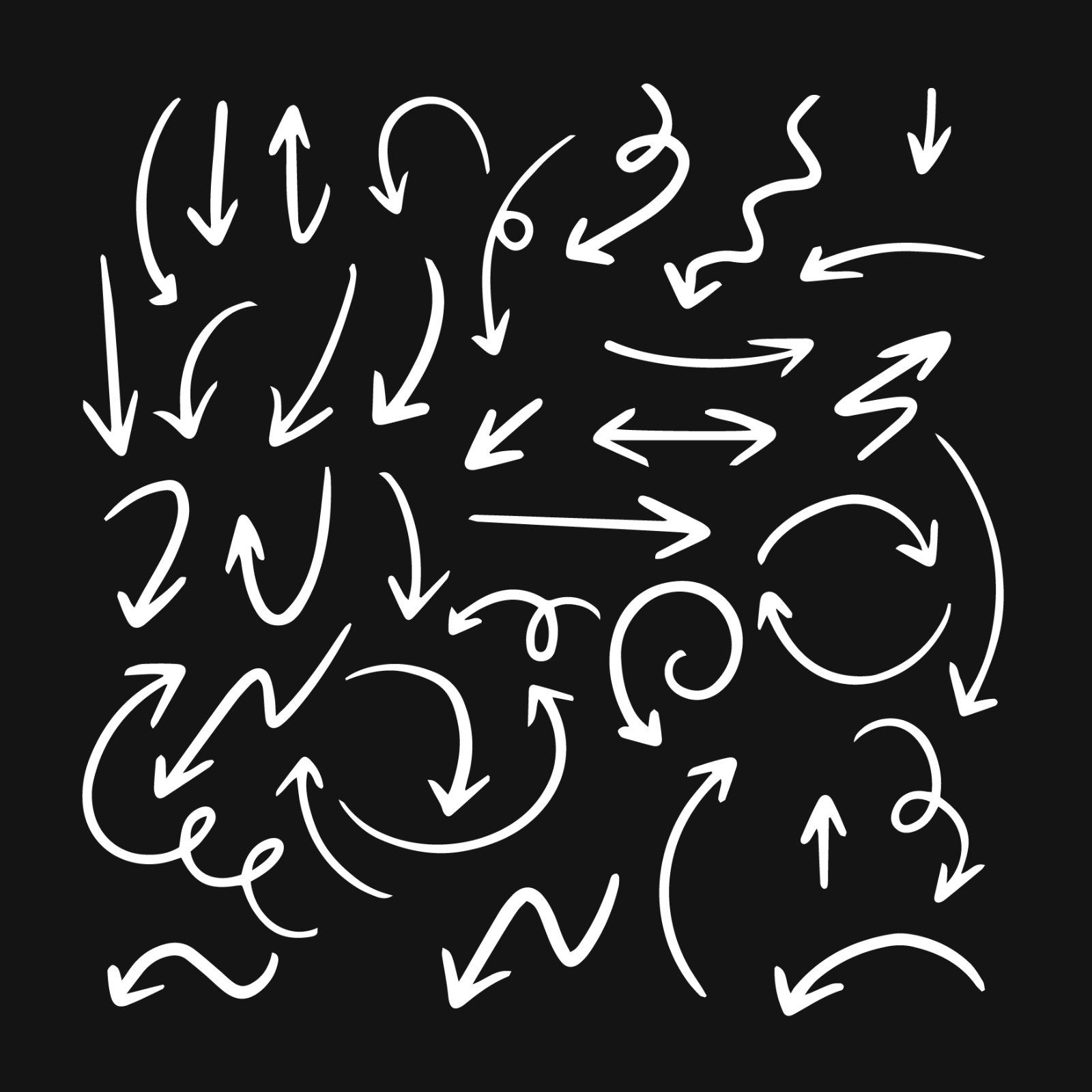Doodle and Hand Draw Arrow Elements Collection for Digital Design — image 4