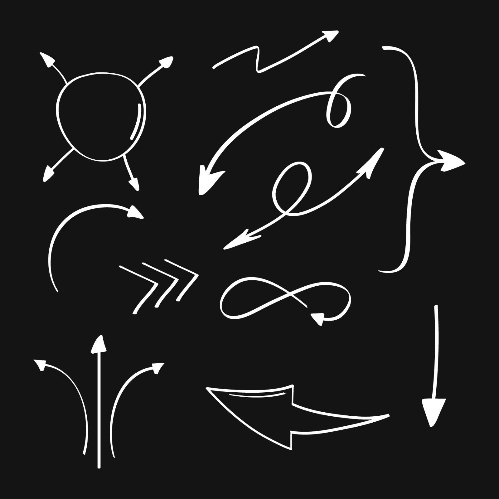Doodle and Hand Draw Arrow Elements Collection for Digital Design — image 5