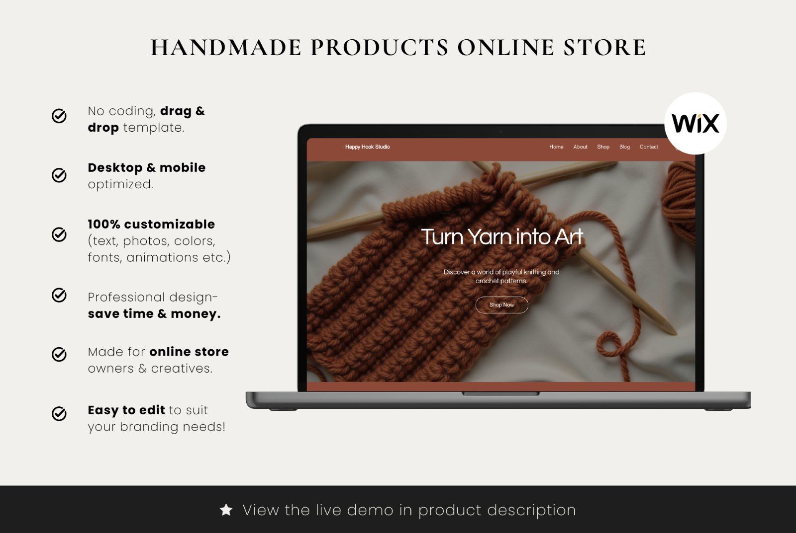 Wix Creative Craft Store