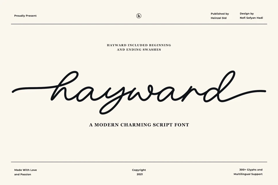 Hayward Modern Charming Script Font