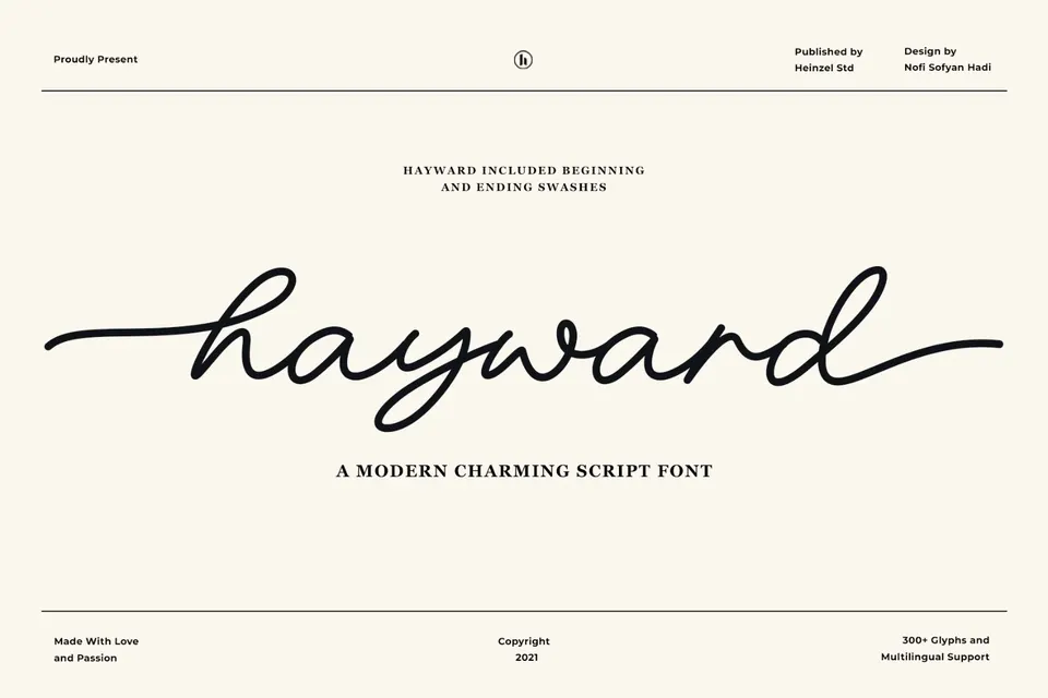 Hayward Modern Charming Script Font