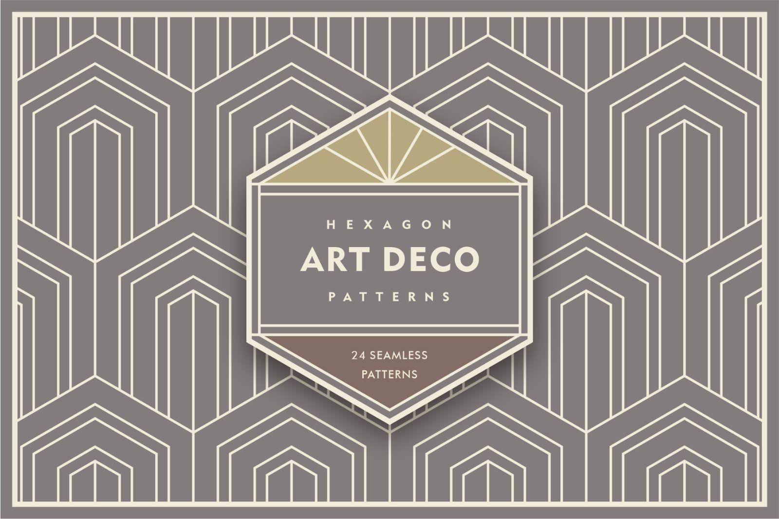 Hexagon Art Deco Seamless Patterns — image 2