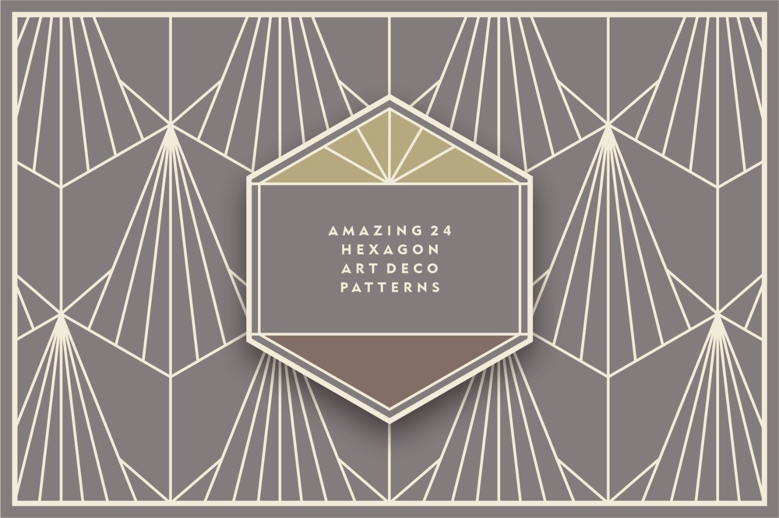 Hexagon Art Deco Seamless Patterns — image 3