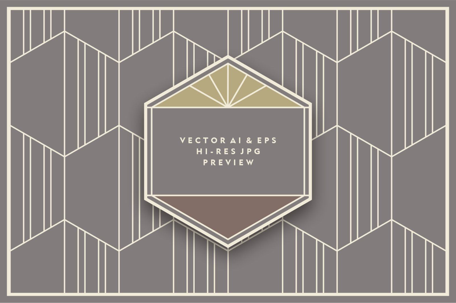 Hexagon Art Deco Seamless Patterns — image 5