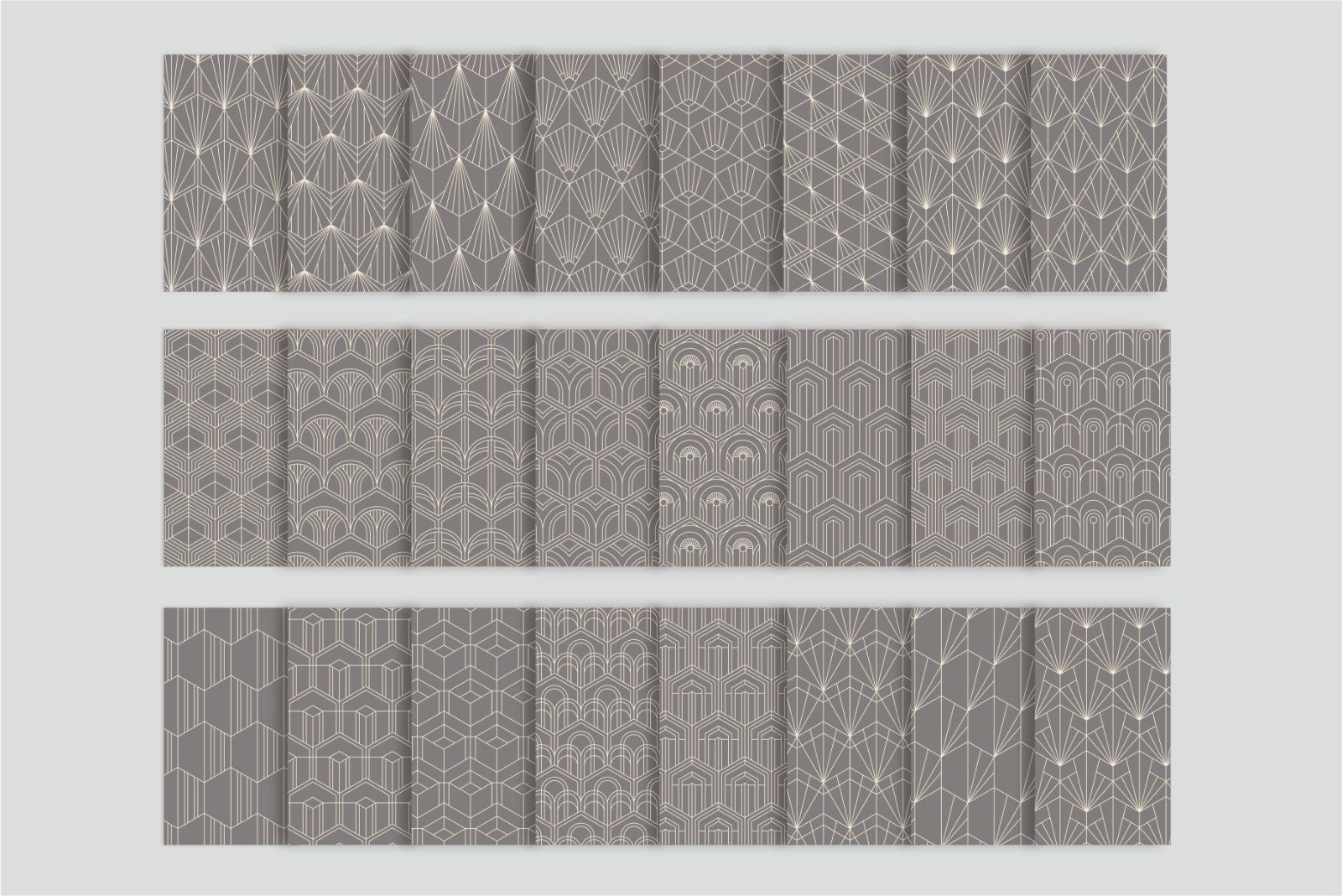 Hexagon Art Deco Seamless Patterns — image 9