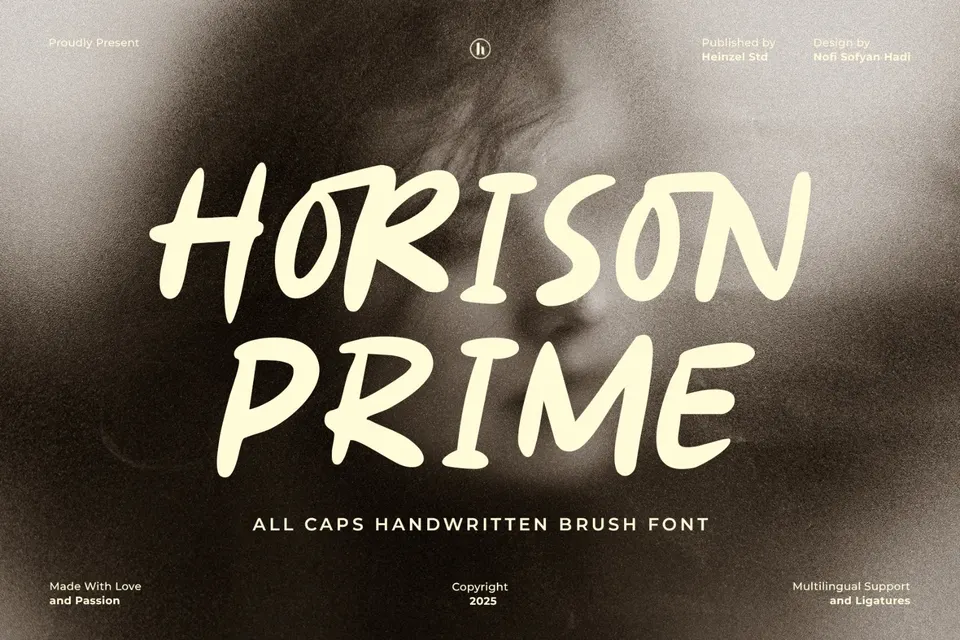 Horison Prime All-Caps Handwritten Brush Font