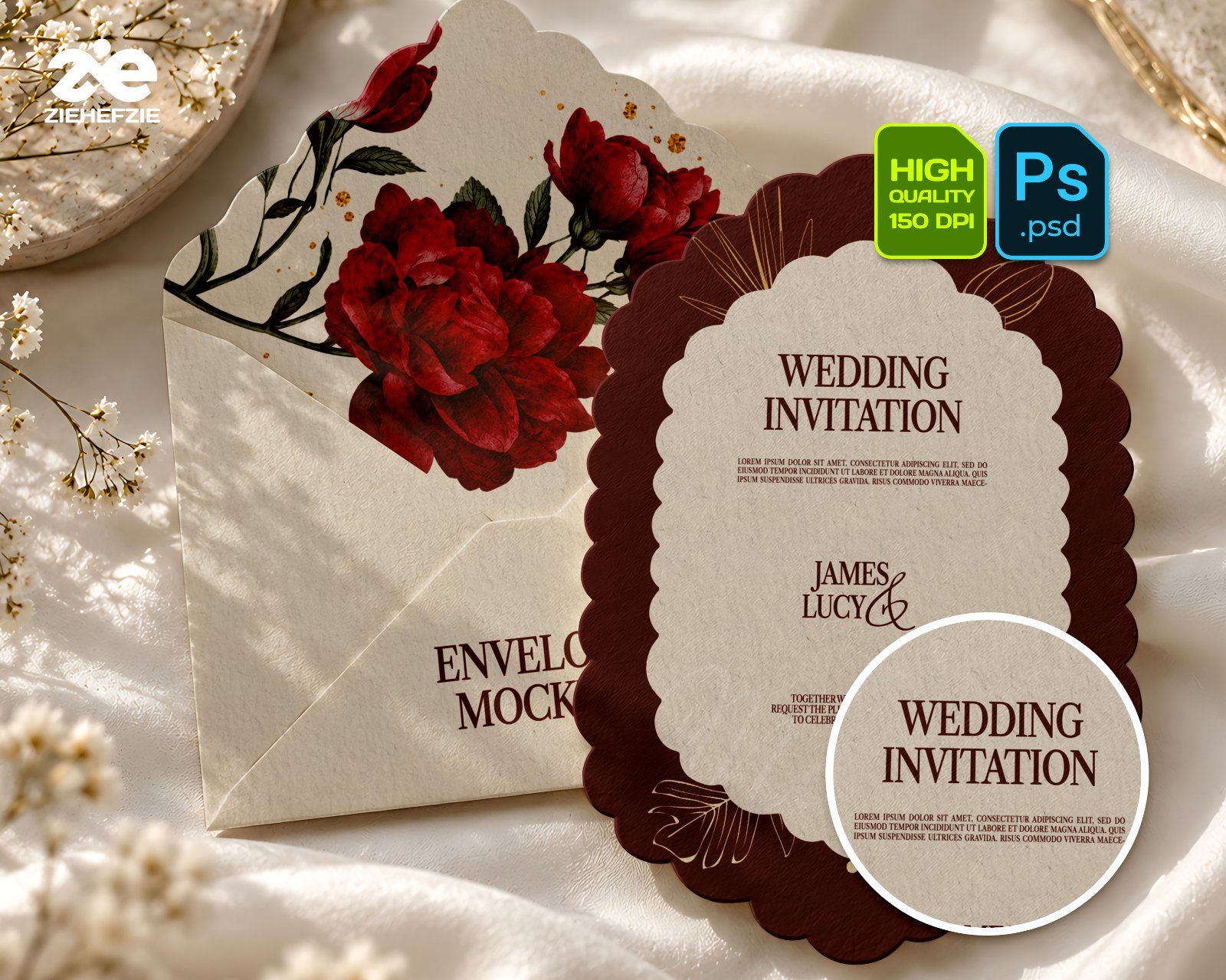 Luxury Wedding Invitation & Stationery PSD Mockup Pack (15 PSD Mockup) — image 3