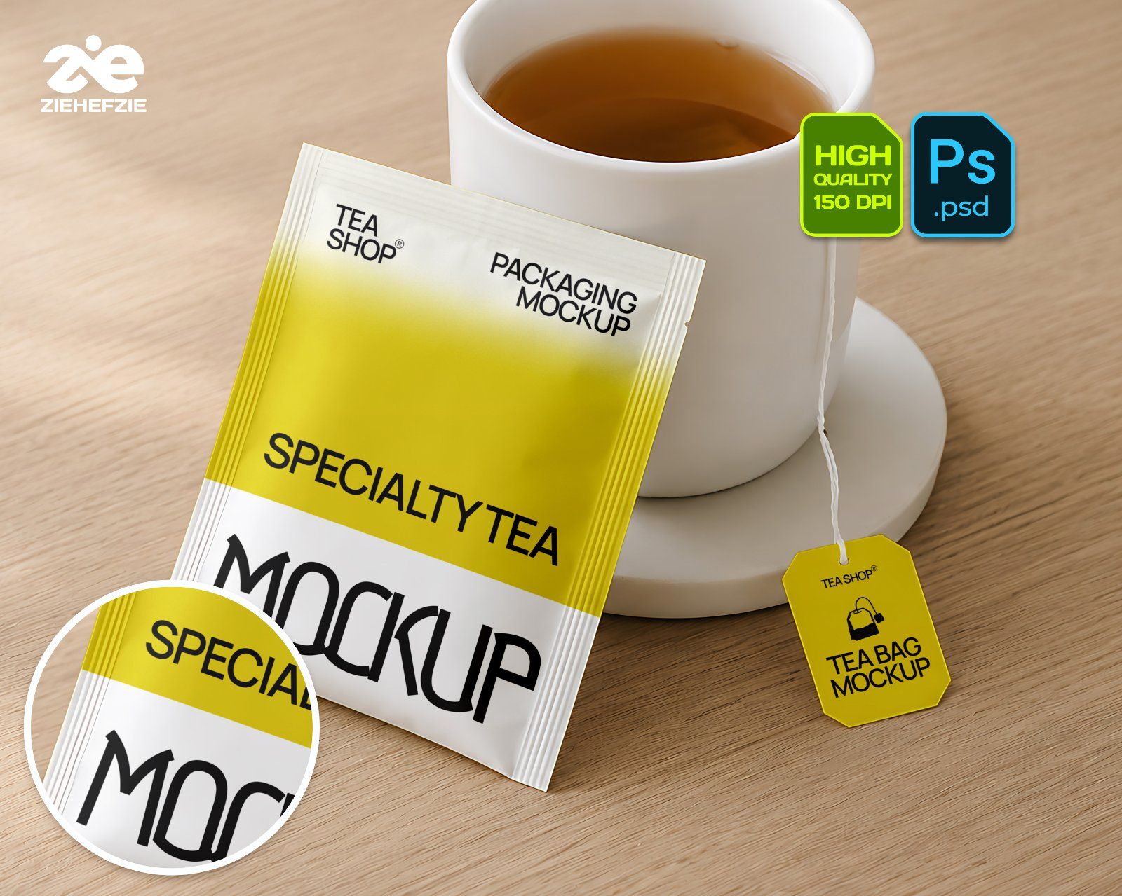 Premium Tea Shop Branding Mockup Bundle – 15 Aesthetic PSD Scenes for Tea House & Artisan Packaging