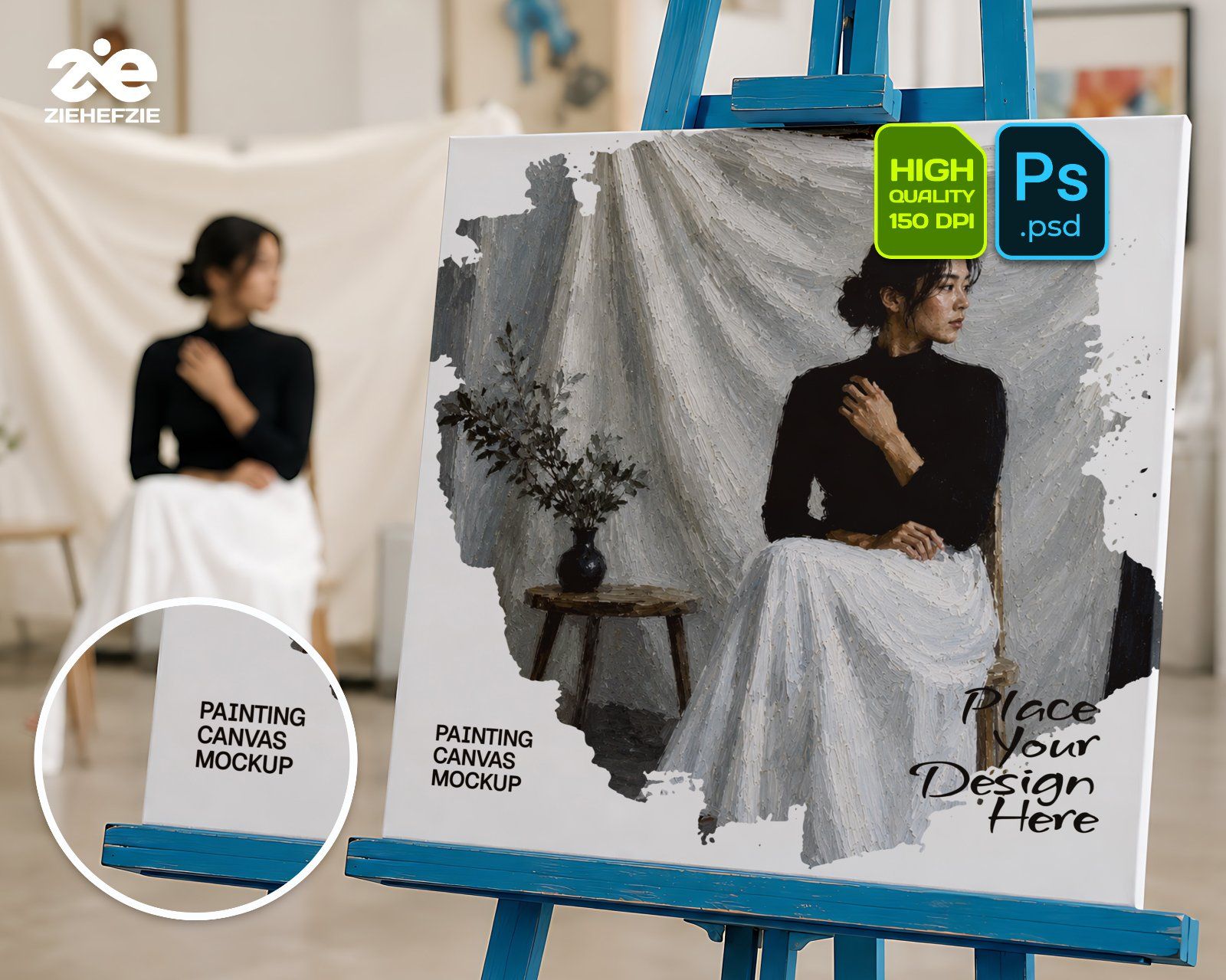Premium Art Studio & Painting Mockup Bundle – 15 Creative PSD Scenes for Artists, Fine Art Branding