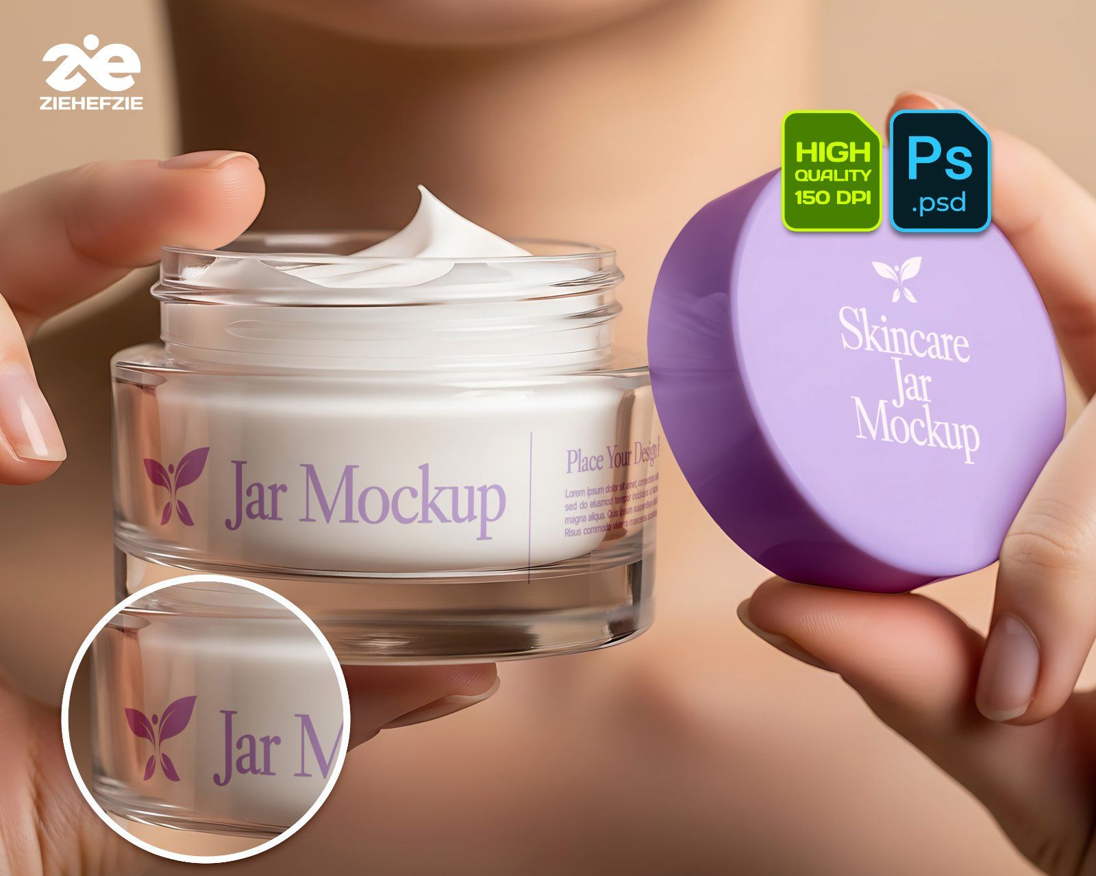 Beauty Clinic Mockup Bundle – Skincare Packaging, Cosmetic Branding PSD Mockups