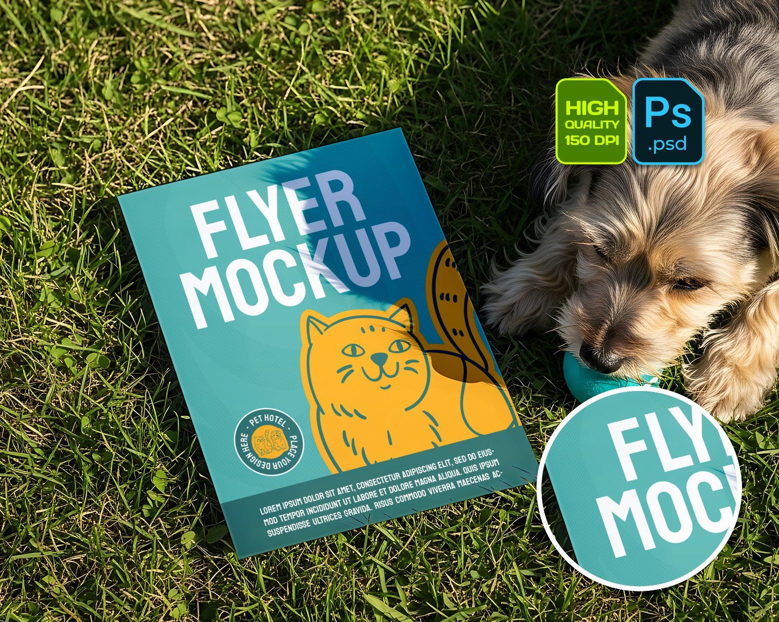 Pet Hotel Frame Mockup – Realistic PSD Template for Wall Art & Branding